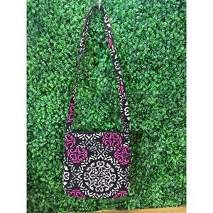 Vera Bradley Canterberry Magenta Crossbody Hipster Bag Quilted Retired Print